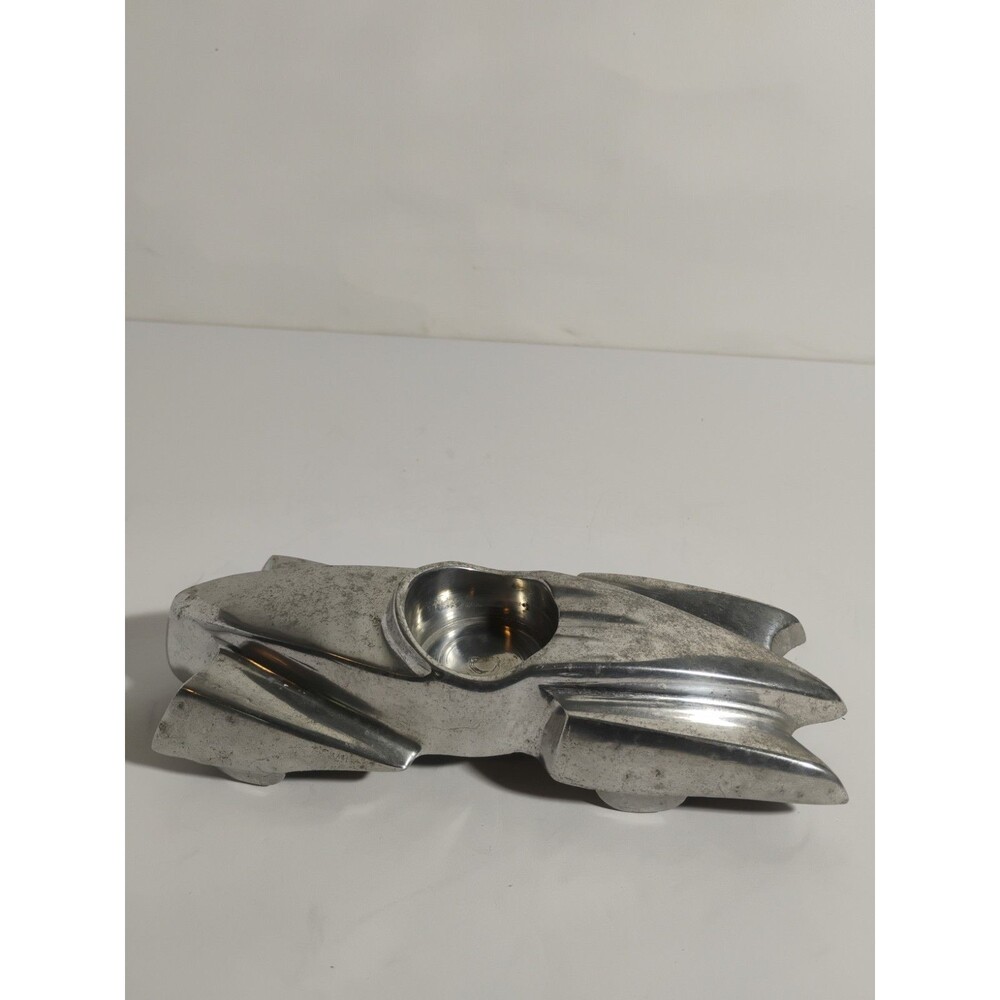 Collective Art Deco Ashtray Car Cigarette Holder Cast Metal Candle Holder Vtg